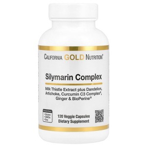 Silymarin Liver Health Complex, Milk Thistle Extract with Curcumin, Artichoke, Dandelion, Ginger, Black Pepper, Synergistic Liver Detox & Cleanse, 120 - 1 of 4