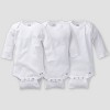 Gerber Baby 3pk Long Sleeve Bodysuit - White - image 3 of 4