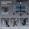 Office Drafting Chair, Drafting Stool with Footrest Ring and Adjustable Height, Desk Chair for Home, Office-Black - 3 of 4