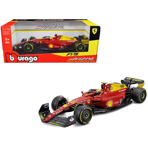 Ferrari F1-75 #55 Carlos Sainz Giallo Modena F1 Italian GP (2022)  Formula Racing Series 1/18 Diecast Model Car by Bburago