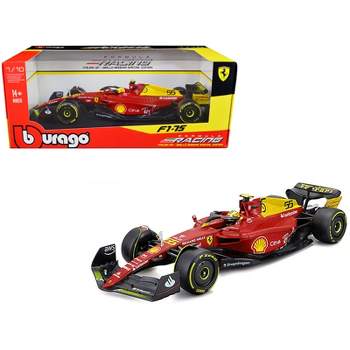 Ferrari F1-75 #55 Carlos Sainz "Giallo Modena" F1 Italian GP (2022) "Formula Racing" Series 1/18 Diecast Model Car by Bburago