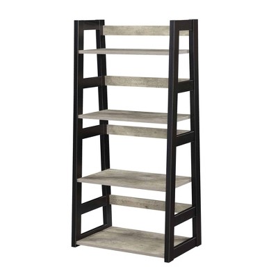 44.25" Designs2Go Trestle Bookcase Faux Birch/Black - Breighton Home