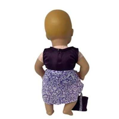 Doll Clothes Superstore Purple Bathing Suit, Cover-Up & Beach Bag Set for 15 Inch Baby Dolls — фото 4