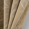 RT Designer Collection Kimber Embroidered Blackout Luxurious Decorative Grommet Curtain Panel Taupe - 3 of 4