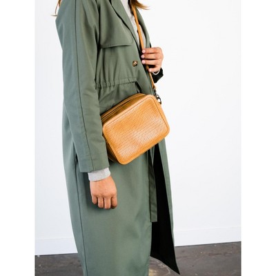 ABLE Women's Medium Perforated Zipper Crossbody