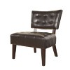 Kumasinova Modern Accent Chair,Oversized Armless Chair with Tufted Hybrid Leather/Boucle,Reading Chair for Living Room&Bedroom,Living Room Furniture - 2 of 4