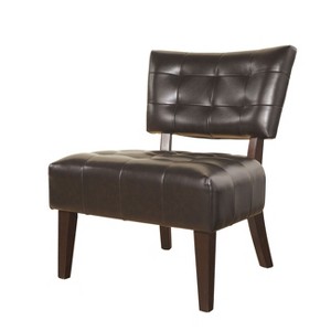 NicBex Leather Accent Chair,Upholstered Living Room Chairs with Mid-Height Tufted Backrest,Modern Armless Chair,Accent Chairs for Living Room - 1 of 4