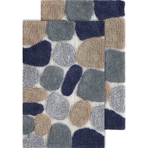 2pc Pebbles Bath Rug Set Dark Gray - Chesapeake Merchandising : Target