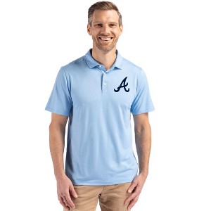 Atlanta Braves Cutter & Buck Coastline Epic Comfort Recycled Mens Polo - 1 of 1