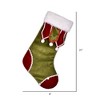 Vickerman 21" Burgundy and Emerald Velvet Christmas Stocking - 2 of 2