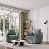 Swivel Accent Chair for Living Room, 360° Rotating Modern Linen Upholstered Armchair, Comfy Ergonomic Backrest Single Sofa for Reading, Bedroom - 2 of 4