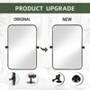 PexFix 31" x 24" Iron Rectangle Black Pivot Wall Mirror Tilting Bathroom Vanity Mirror Metal Framed Adjustable Two-way mirror for Bedroom Living Room - 3 of 4