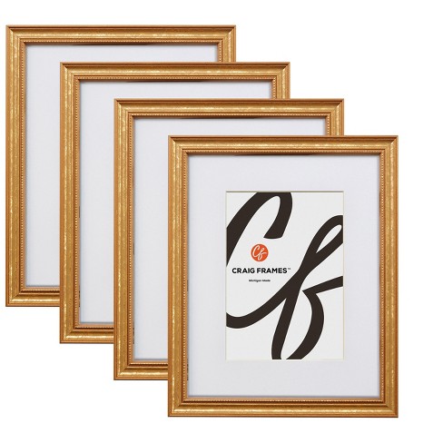 Craig Frames 13x15 Inch Ornate Gold Picture Frame Set, Matted For A ...