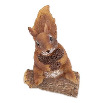 5.75" Polyresin Gathering Squirrel Tree Décor Statue Brown - Zingz & Thingz