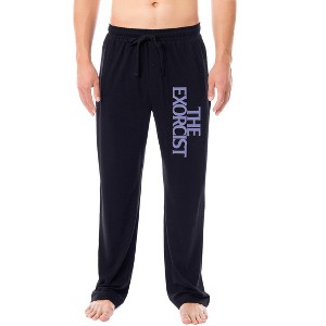 The Exorcist Mens' Horror Movie Title Logo Sleep Lounge Pajama Pants Black - 1 of 4