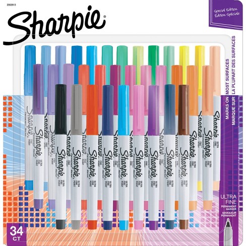 Sharpie Plastic Point Stick Water Resistant Pen Assorted Fine 6/Pack