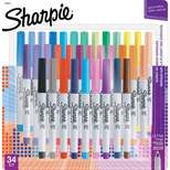 Sharpie 34pk Permanent Markers Ultra Fine Tip Multicolored