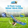XDP Recreation 6 Foot Water Wave Slide with Built In Adjustable Sprinkler, Freestanding with Ground Pad and Hose Extension for Lawn Fun, Ages 3 to 8 - 4 of 4