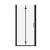 NicBex Shower Door  35.4" Wx72" H Pivot Tub Shower Doors with 1/4" (6mm) Tempered Glass Door and 304 Stainless Steel Open Outside, Matte Black - 3 of 4
