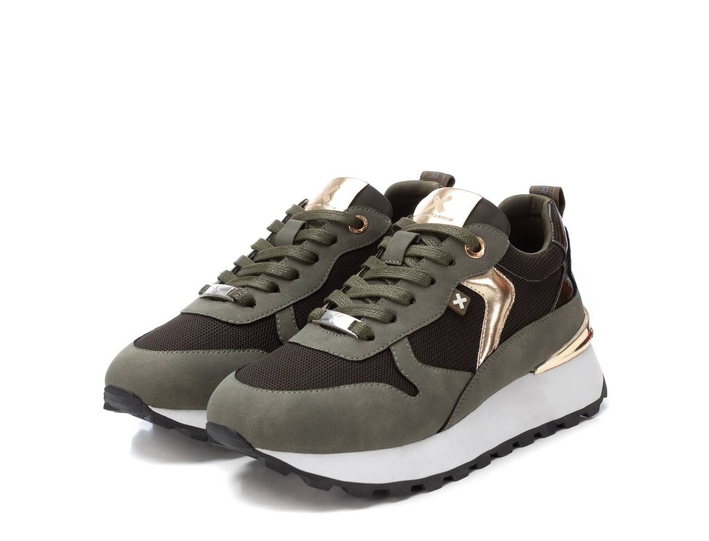 Женские кроссовки XTI Fashion Comfort Sneakers 142961 Dark Green, цвет: Тёмный зелёный — фото 5