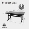 66'' Outdoor Dining Table, 4-6 Seater Rectangular HDPE Dining Table,Weather Resistant Patio Dining Table For Garden Backyard-Coolbibila - 4 of 4