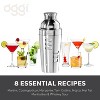 Oggi 23oz Dial a Drink Cocktail Shaker Stainless Steel: Hand Wash, 10" Height, 23oz Capacity, Silver, 3.75" Width & Depth - 2 of 4
