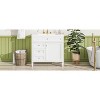 Okak 36" Multi-function Vanity for Small Bathroom with Sink Free Standing Bath Cabinet with Soft Closing Door, 2 Drawers & 1 Tip-out Drawer, White - 3 of 4