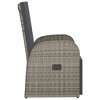 vidaXL Reclining Patio Chair with Cushion Poly Rattan Gray - 4 of 4