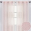 Chanasya 2pk Faux Belgian Flax Semi Sheer Window Curtain Panels - Set of 2 - 2 of 4