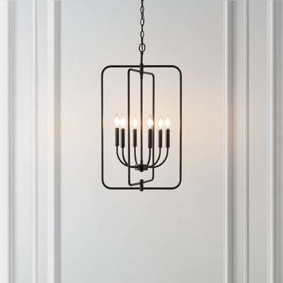 Miri 24" Brass and Glass 6-Light LED Pendant