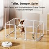 Docred Clear Acrylic Pet Playpen 25.6"H Transparent Dog Fence with Support Feet Sturdy Indoor Enclosure for Puppy Cat Rabbit Easy to Assemble - 3 of 4