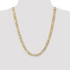 Black Bow Jewelry Men's 6.75mm, 14k Yellow Gold, Concave Figaro Chain Necklace - 2 of 4