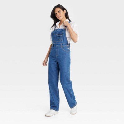 Women's Denim Overalls - Universal Thread™ Medium Wash 12