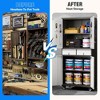 AOBABO 31.5 in. W x 72 in. H x 16.5 in. D Metal Rolling Garage Storage Cabinet Steel Freestanding Cabinet - 3 of 4