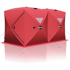 Hub-Style Insulated 3-6 Person Pop-Up Ice Fishing Shelter with Thermal Layer, Lightweight & Easy Setup for Winter Comfort - 1 of 4