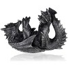 True Dragon Wine Bottle Holder | Fantasy Tabletop Statue, Gothic Wine Accessory, Soft Base Protects Tables, Pewter Color Finish - 4 of 4