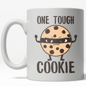 Crazy Dog T-Shirts One Tough Cookie Mug Funny Snacks Chocolate Chip Coffee Cup - 11oz - 1 of 4