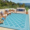Waterproof Patio Rug Mat Outdoor Carpet Reversible RV Camping Portable Picnic Plastic Straw Rug Outside Area Rug for Balcony Deck Backyard Patio - 2 of 4