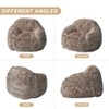 Bean Bag Chair, Adult Bean Bag Couch with Armrest, Soft Fluffy Faux Fur Beanbag Chair, Plush Lazy Sofa High-Density Foam Floor Sofa for Living Room - 3 of 4