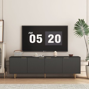 69" Modern TV Stand for 70 Inch TV, Media Console with Fluted Doors and Storage Cabinet for Living Room-3irtyhousy - 1 of 4