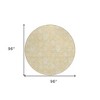 Yellow Wheat And Ivory Floral Washable Indoor Outdoor Area Rug - 3 of 4