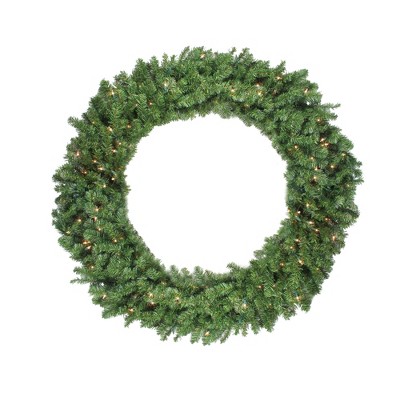 Northlight 48" Prelit Canadian Pine Artificial Christmas Wreath - Clear Lights