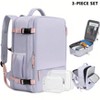 HTUTWOO 1pc Casual Large Capacity Travel Backpack, Simple Laptop Bag For Travel, Lightweight Zipper Backpack,Preppy School Bag,Back to School Bag - 2 of 4