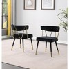 Best Master Furniture,Aireys Velvet Armless Chair (Set of 2) - 3 of 3
