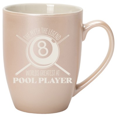 100 North White and Precious Pearl Metallic Finish, 10 Ounce, Comfortably Fits Your Hands, New Bone China Coffee Tea Cup Mug, The Myth The Legend
