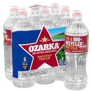 Ozarka Brand 100% Natural Spring Water - 6pk/23.7 fl oz Bottles - 1 of 4