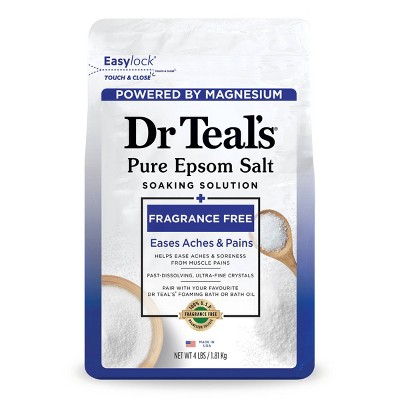 Dr Teal's Epsom Salt Magnesium Soak - Fragrance-Free - 4 lbs