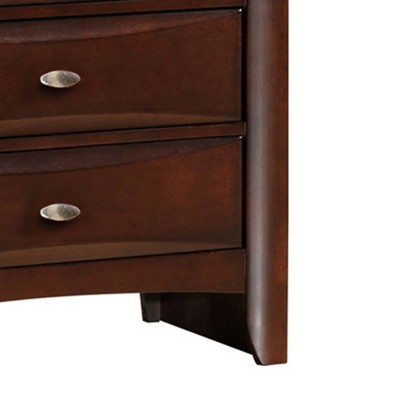 Espresso Solid Wood Chest with Dovetail Drawers