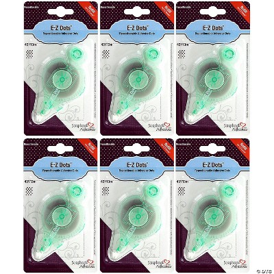 Scrapbook Adhesives: E-Z Runner Clear Double-Sided Adhesive Dots Refill Cartridge, 6 Pack
