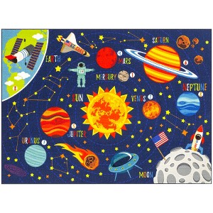 KC Cubs: Educational Rug: Solar System Map, 8x10' Playmat - 1 of 4
